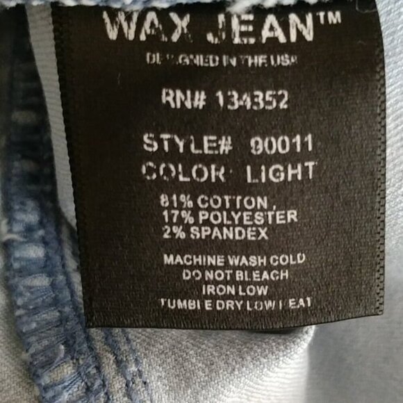 Wax Jean Women's Blue Button Down Western Designer Grunge Denim Vest Top Size M - Picture 6 of 7